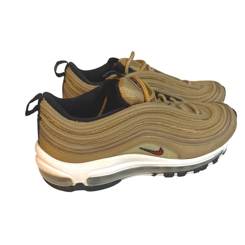 Nike Air Max 97 Gold Metallic Running Shoes Sneakers Size‎ 7.5 US